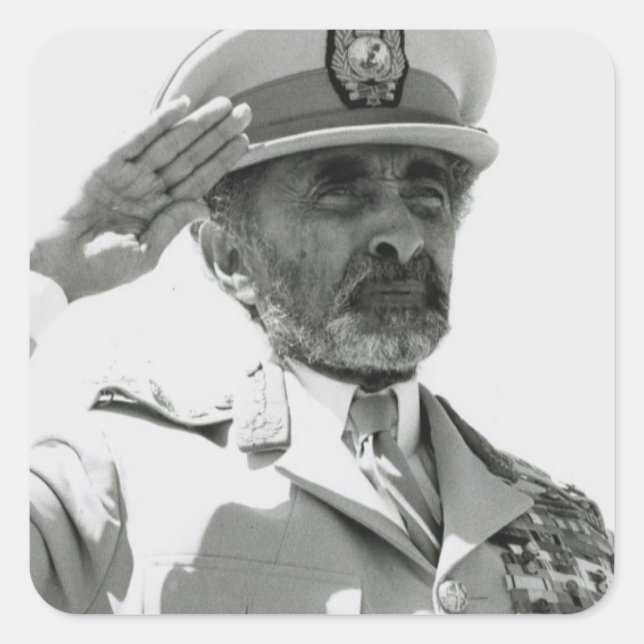 Haile Selassie - Jah Rastafari - Reggae Sticker (Devant)
