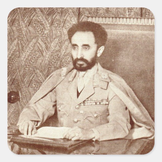 Haile Selassie - Jah Rastafari - Reggae Sticker (Devant)