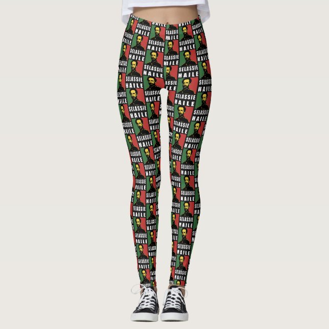 Haile Selassie - King of the kings - Yoga Leggins Leggings (Front)