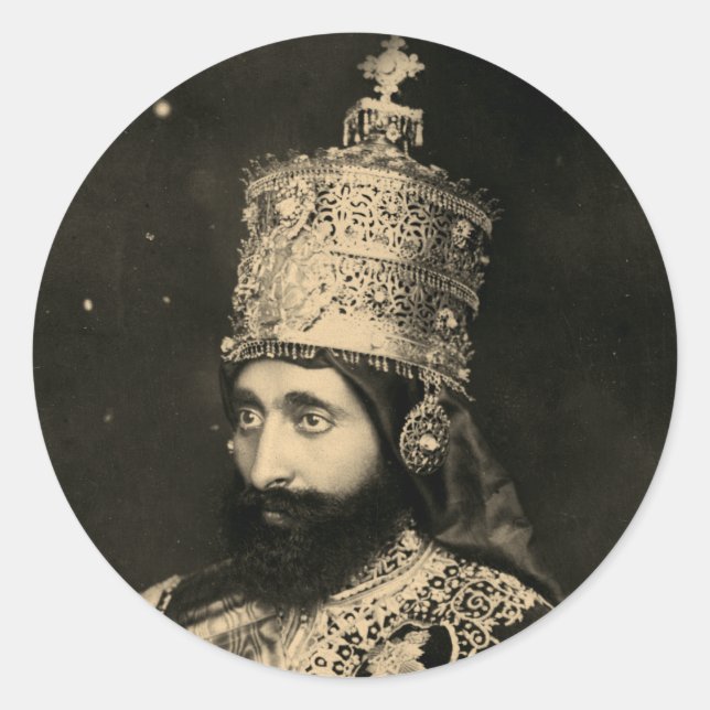 Haile Selassie - Messiah - Jah Rastafari Sticker (Devant)