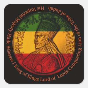 Haile Selassie Rasta Sticker