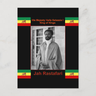 Haile Selassie the Lion of Judah, Jah Rastafari Postcard
