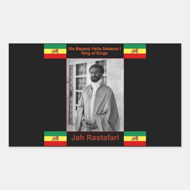 Haile Selassie the Lion of Judah, Jah Rastafari Sticker (Front)
