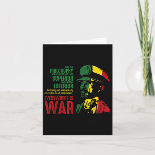Haile Selie Speech War Judah Lion Shirt Jah Bless  Card