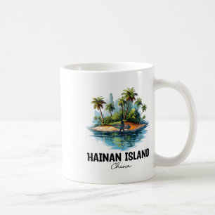 Hainan Island China Surfing Travel, Asia Tourist V Coffee Mug