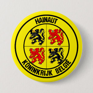 Hainaut Round Emblem 3 Inch Round Button