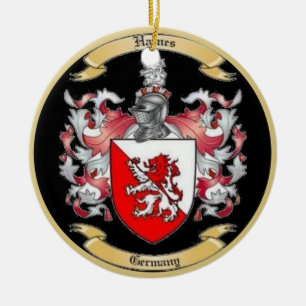 Haines Family Crest * Ceramic Ornament