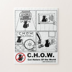 Haineux de chat du puzzle du monde