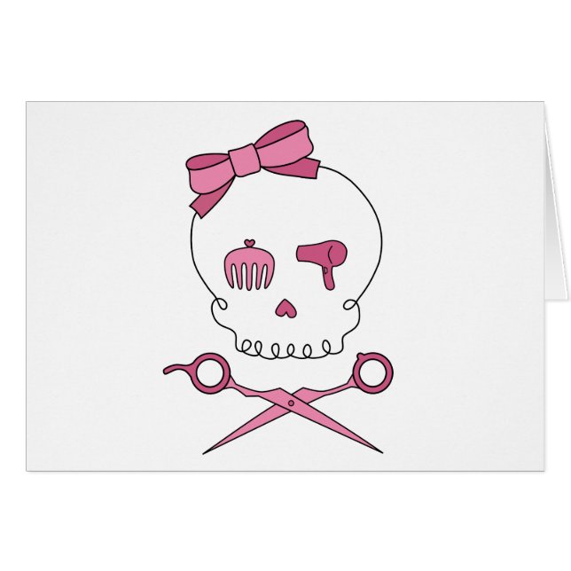 Hair Accessory Skull & Scissor Crossbones (Front Horizontal)
