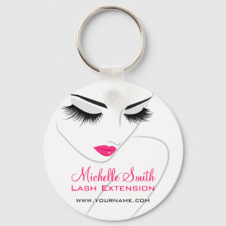 Hair and beauty Lash Extension company branding Keychain