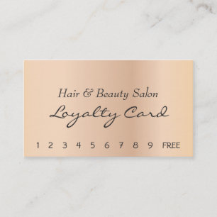 Hair and Beauty Salon Loyalty Card