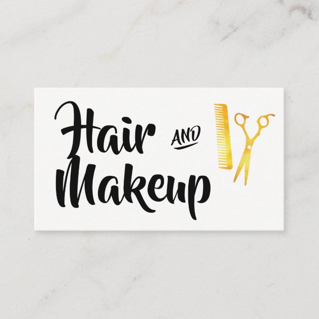 Hair and Makeup Business Card (Front)