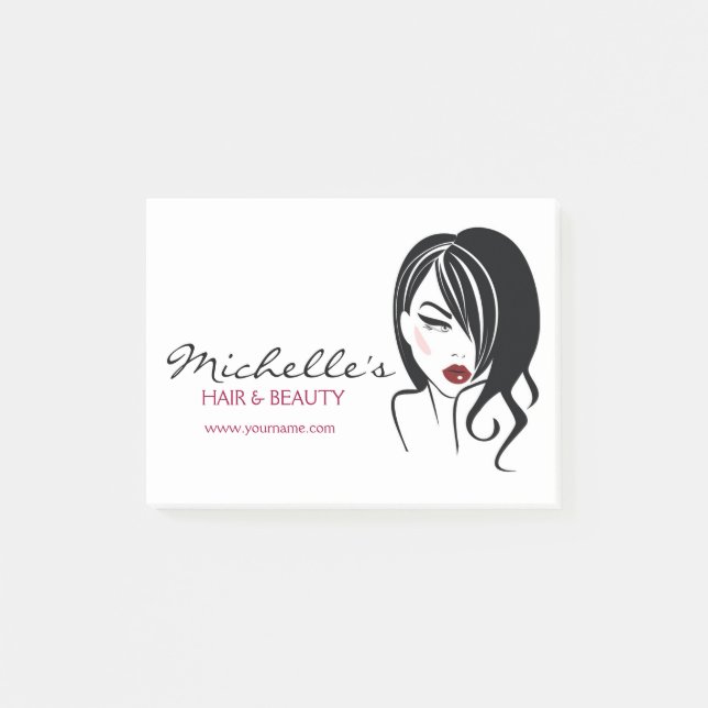 Hair & Beauty salon branding Post-it Notes (Front)