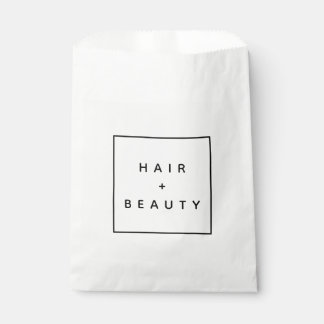 HAIR + BEAUTY stylist elegant logo gift bag