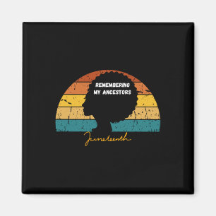 Hair Black Woman Remembering My Ancestors Juneteen Magnet