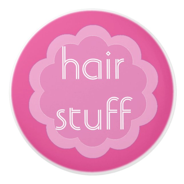 Hair care organization pink flower knob (Front)