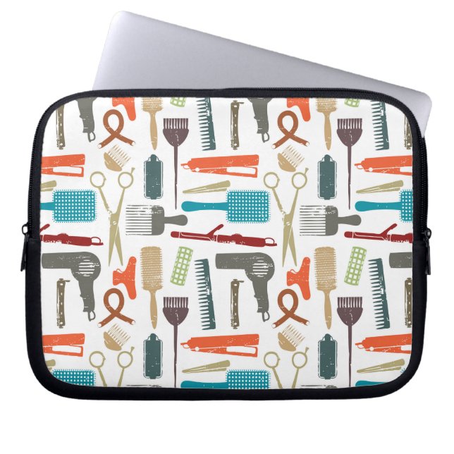 Hair Care Pattern Laptop Sleeve (Front)