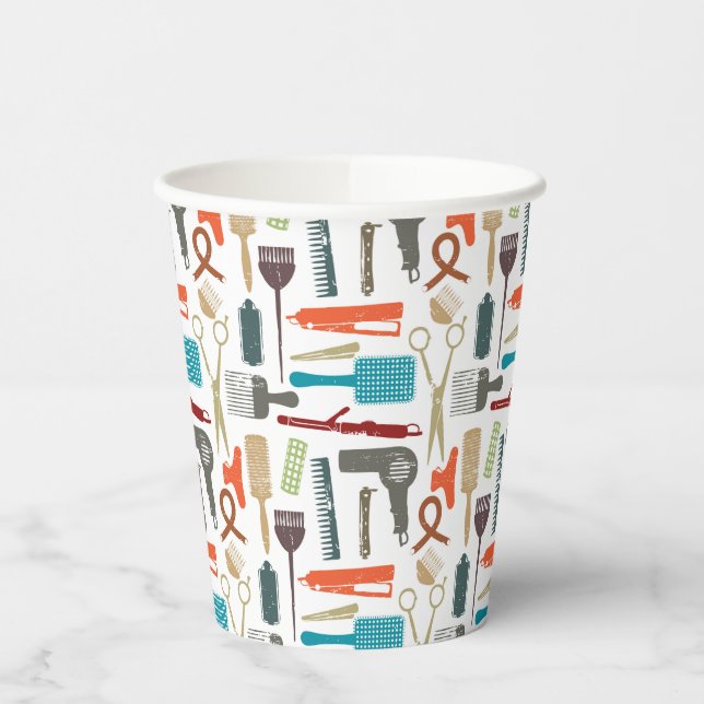Hair Care Pattern Paper Cups (Left)