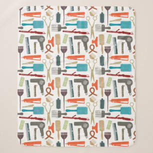 Hair Care Pattern Sherpa Blanket