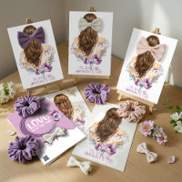Hair Clip & Scrunchie Display Card  Floral Boutiqe