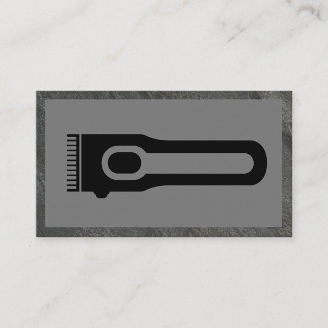 Hair Clipper | Barber | Slate Frame Business Card (Front)