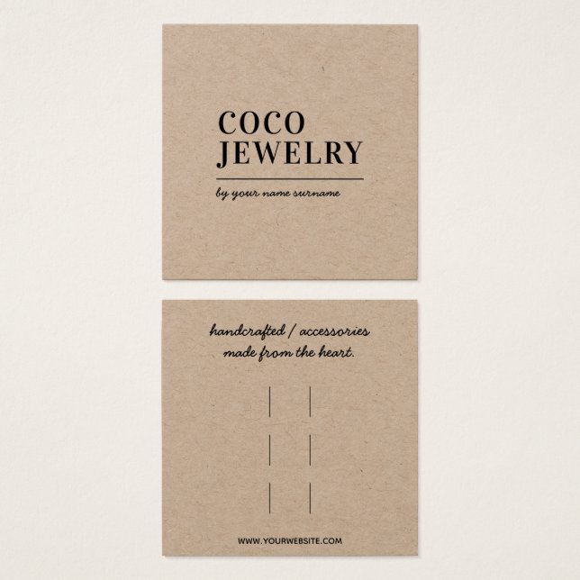 Hair Clips Accessories Display Card (Front & Back)