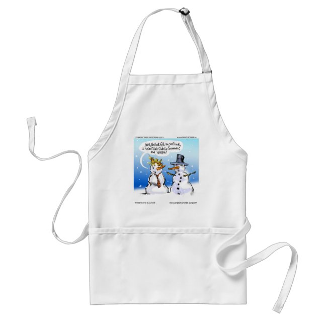 Hair Club For Snowmen Funny Christmas Standard Apron (Front)