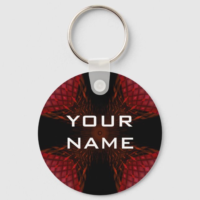 Hair Cross Red Keychain (Front)