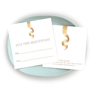 Hair Curl Salon Appointment Reminder Card
