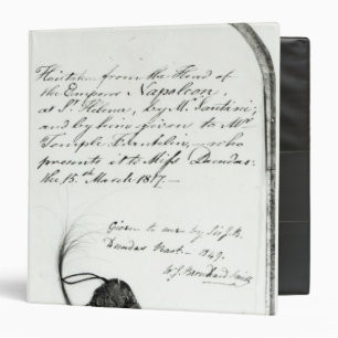 Hair cut from the head of Emperor Napoleon Binder