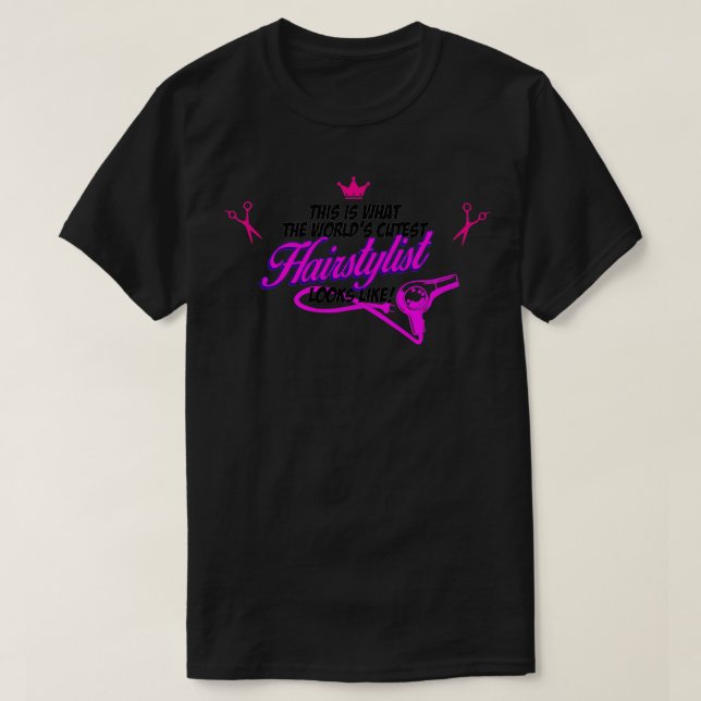 Hair Dresser Hair Stylist Barber Gift T-Shirt (Design Front)