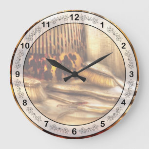 Hair Dresser - Implements of Hair Care Large Clock