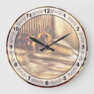 Hair Dresser - Implements  of Hair Care  Large Clock