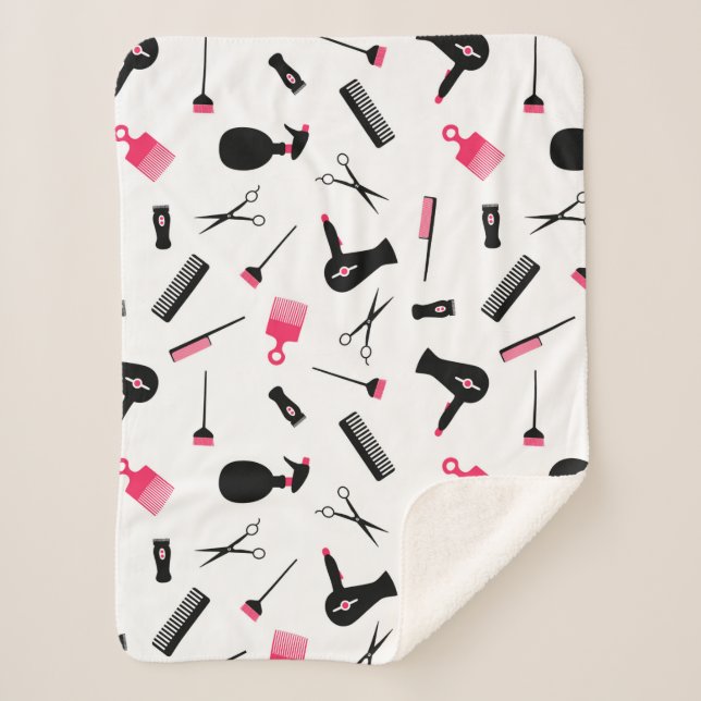 Hair Dresser Sherpa Blanket (Front)