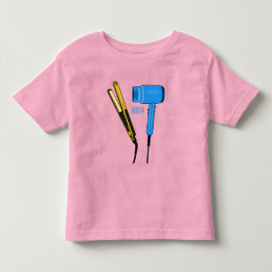 Hair dryer & hair straightener illustration toddler t-shirt