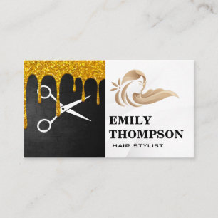 Hair Dye and Scissors   Hair Stylist Business Card