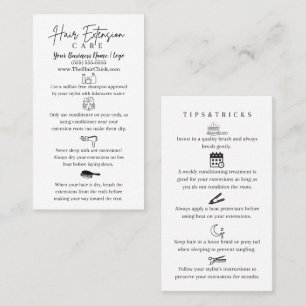 Hair Extension Care Business Card