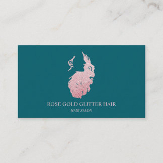 Hair extention green business card