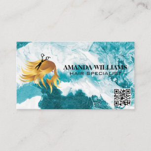 Hair Flowing Logo   QR Code   Artistic Appointment Card