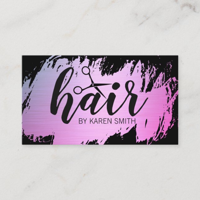 HAIR / Gold Brushed  (Glamour) Business Card (Front)