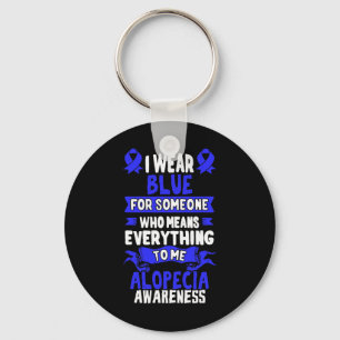 Hair Loss Awareness  - Alopecia Areata  Keychain