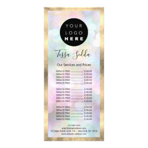 Hair Makeup Body Skin Care Logo Beauty Studio SPA  Rack Card