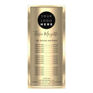 Hair Makeup Body Skin Care Logo Gold Beauty SPA Rack Card