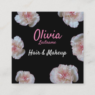 Hair & Makeup Square Business Card