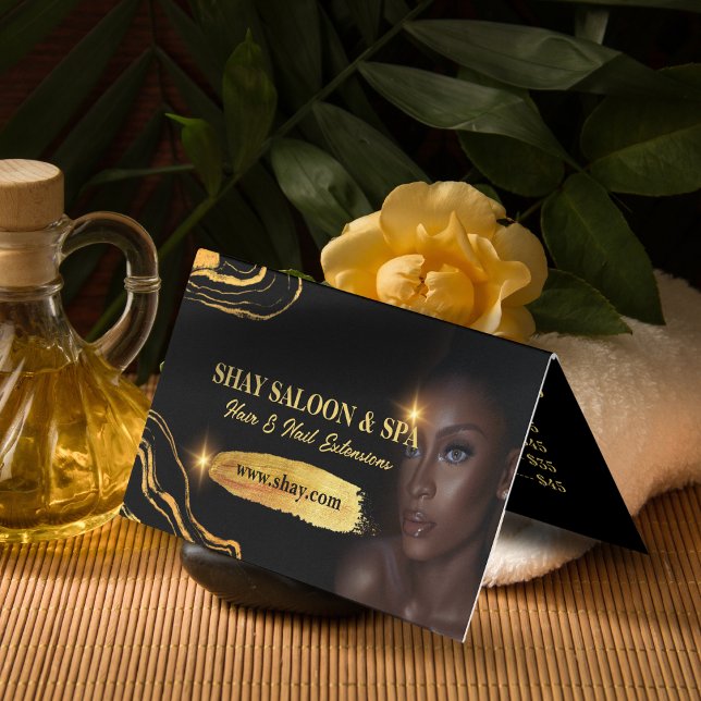 Hair Nail Aesthetician Beautician Salon Spa Lux  Business Card (Creator Uploaded)
