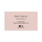 Hair & Nail Salon Gold Drips Blush Pink Typography