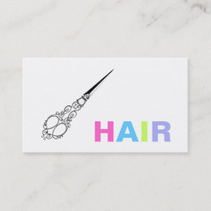 *~* HAIR Pastels Antique Scissors Simple Minimal Business Card