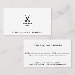 Hair Salon Add Your Logo Appointment Card