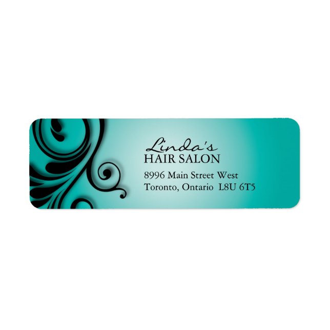 Hair Salon Address Labels (Front)