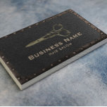 Hair Salon Antique Scissor Vintage Leather & Metal Business Card<br><div class="desc">Hair Salon Antique Scissor Vintage Leather & Metal Business Cards.</div>